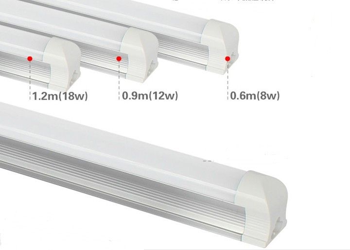 9 vatios T8 LED tubo de luz integrado de 600mm 2ft CE RoHS, 110 lm / W