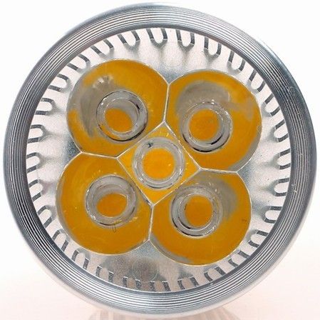 5W LED MR16 LED Spot Light, 12 V DC Warm White 3000K para iluminacion del Gabinete